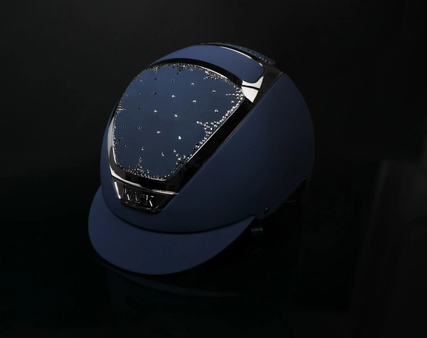 Kask Dogma Chrome Arctic Swarovski KASK - granatowy ze srebrnymi dodatkami