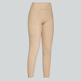 Legginsy Perforated Full Grip Cavalleria Toscana - beżowe