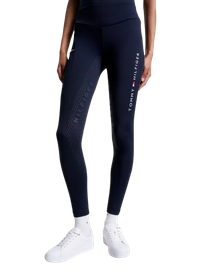 Legginsy Tommy Hilfiger Equestrian Elmira - granatowe